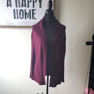 Nouveaux Burgandy/Purple open cardigan